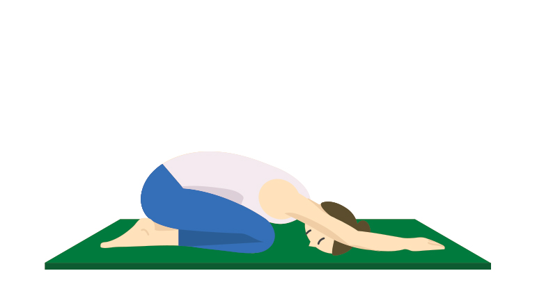Child’s Pose Yoga Illustration Child’s Pose Yoga Illustration