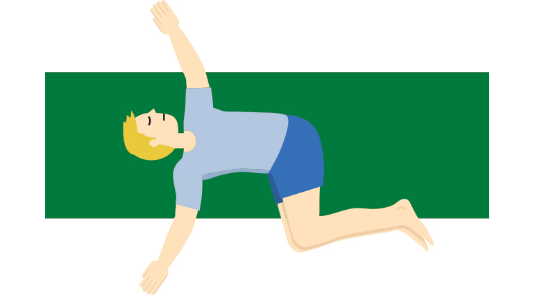 Supine Twist Yoga Pose Illustration Supine Twist Yoga Pose Illustration